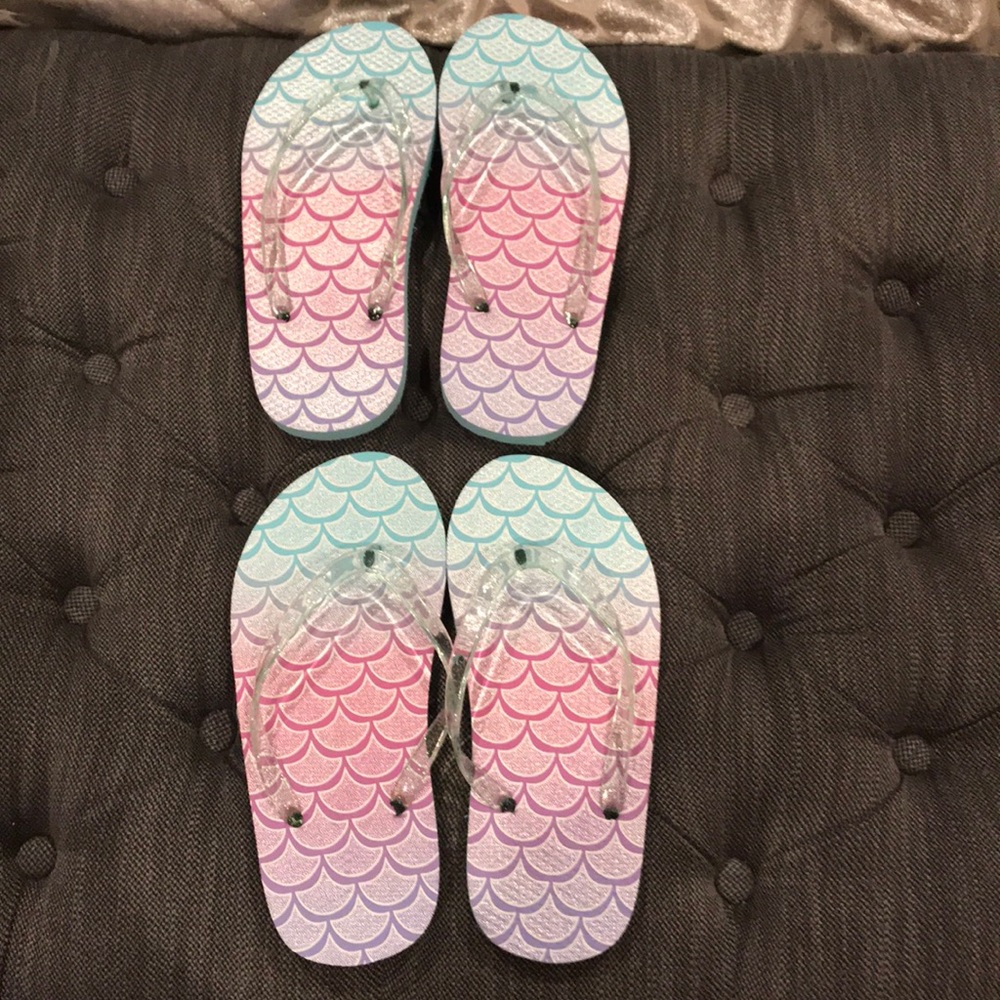 Girls Elli by Capelli Clear Glitter Flip Flops
